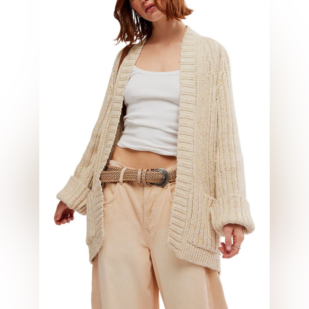 NEW Free People Blossom Cardigan neutral XS